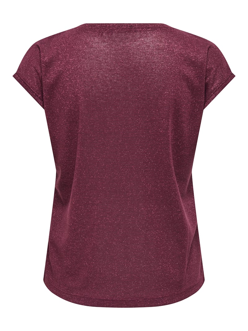 CARSILVERY S/S V NECK LUREX TOP JRS NOOS - Afbeelding 2