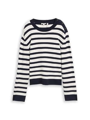 Knitted jumper with striped pattern