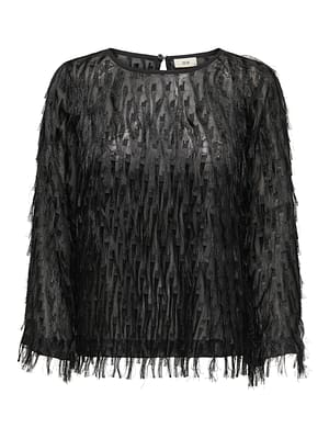 JDYFLEUR L/S O-NECK TOP WVN