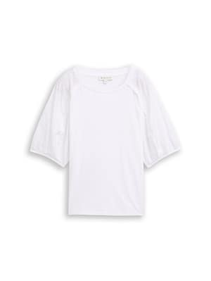 T-shirt with eyelet embroidery