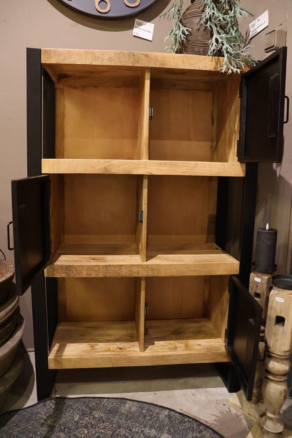 Mango houten boekenkast/vakkenkast bas - Afbeelding 2