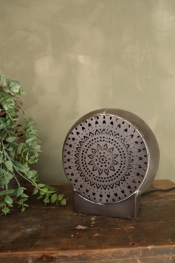 Tafellamp Mandala grijs S