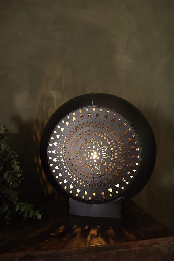 Tafellamp Mandala grijs L - Afbeelding 2