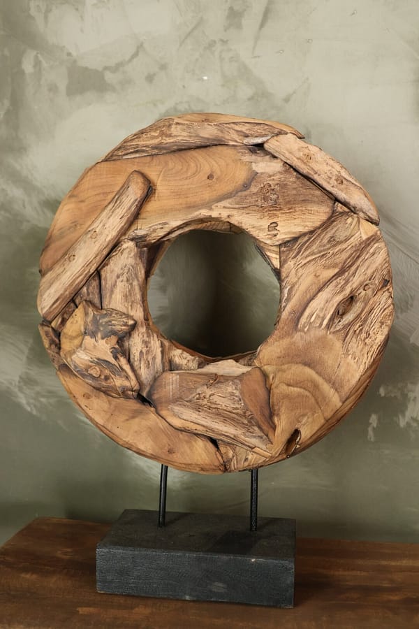 Houten wiel ornament - Afbeelding 2