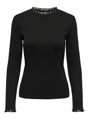 ONLLESLIE L/S LACE MIX TOP JRS