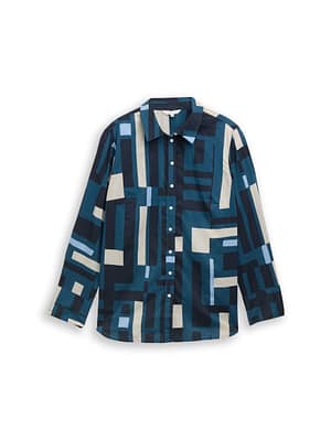 Plus Size - Shirt blouse with pattern