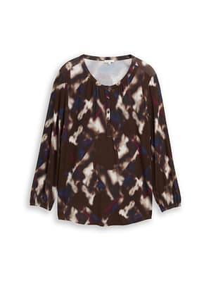 Plus size - patterned blouse shirt