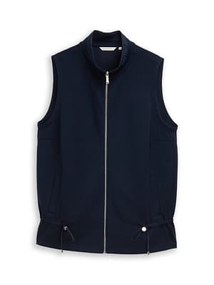 Plus Size - scuba sweat vest with stand-up collar