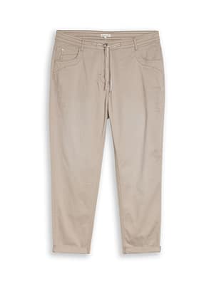 Plus Size - Cropped slim-fit trousers