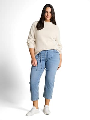 Plus Size - TTPLUS SLIM jeans with tie belt