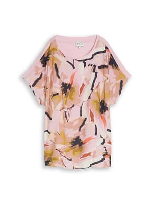 Plus Size - T-shirt in a mix of materials