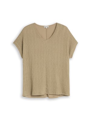 Plus Size - Loose-fit T-shirt in a mix of fabrics