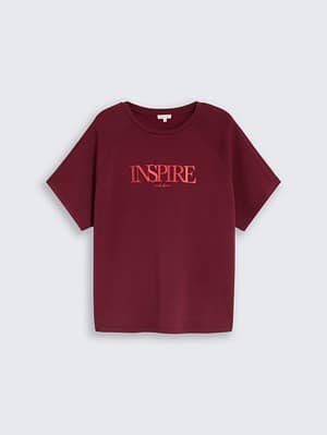 Plus Size - scuba T-shirt with lettering