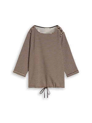 Plus Size - long-sleeved T-shirt with button details