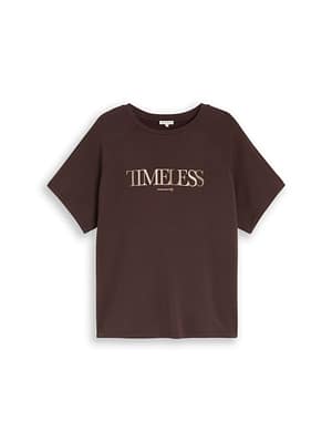 Plus Size - scuba T-shirt with lettering