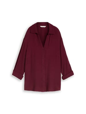 Plus Size – Loose-fit seersucker blouse