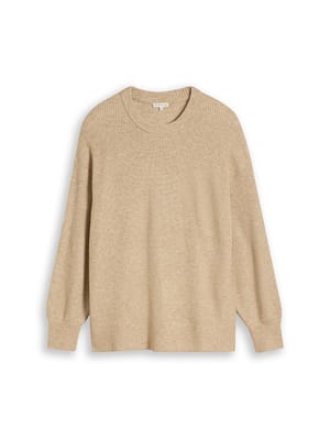 Plus Size - oversized knitted jumper with a round neckline
