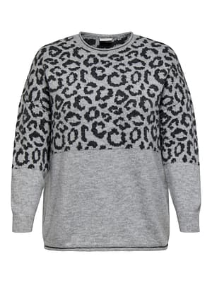 CARJADE ANIMAL L/S O-NECK KNT NOOS
