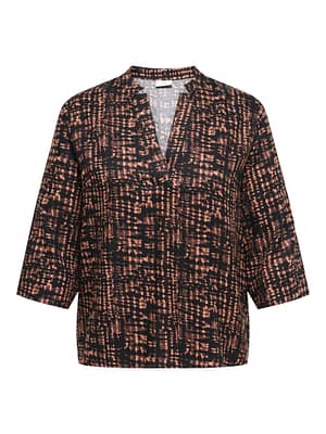 CARTILLI LIFE LS V-NECK TOP AOP