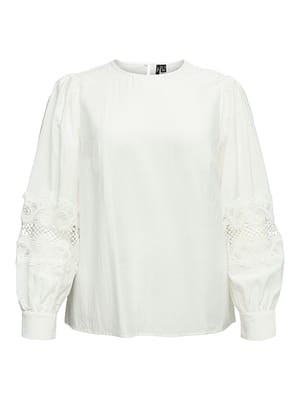 VMCINDIRA L/S TOP WVN BTQ CUR