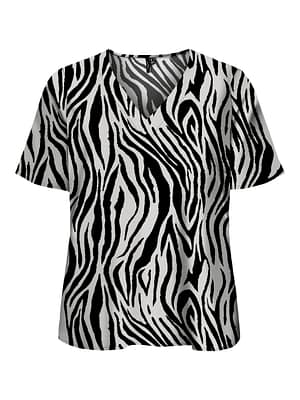 VMCMYMILO S/S V-NECK TOP WVN GA CUR BOO