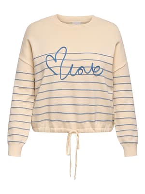 CARSIGNE LS TEXT DETAIL O-NECK KNT