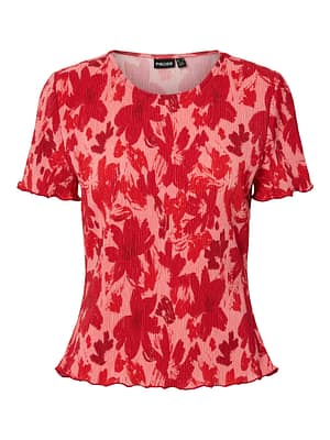 PCFLORA SS O-NECK TOP JRS BC QX