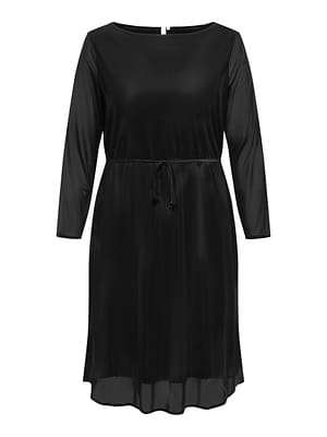 CARFOREST LIFE LS BOATNECK BLK DRESS JRS