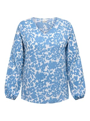 CARVICA L/S V-NECK TOP WVN NOOS