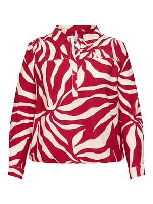 CARCAMILLE L/S V-NECK BLOUSE AOP