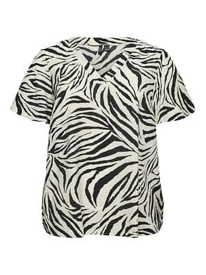 VMCJOSIE SS V-NECK TOP WVN GA CUR