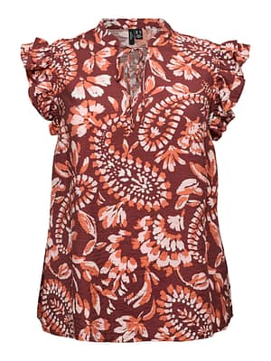 VMCNELLIE CARLA SL FRILL TOP WVN GA CUR