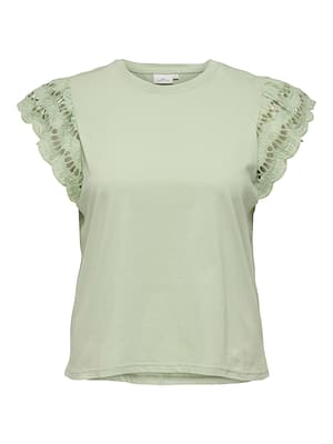 CARMACY S/S O-NECK MIX TOP JRS