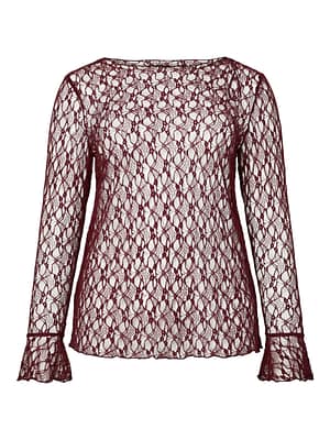 PCFLAISE LS LACE TOP JRS D2D QX