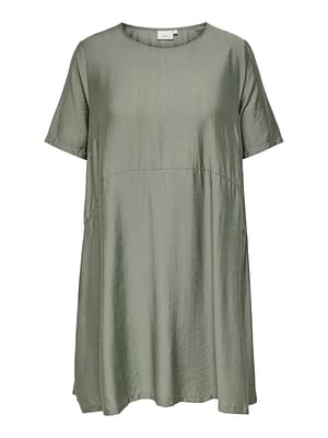CARJOANNA 2/4 O-NECK POCKET BLK DRESS VN