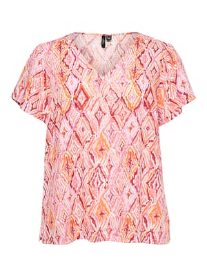 VMCEASY JOY V-NECK SS BLOUSE WVN GA CUR