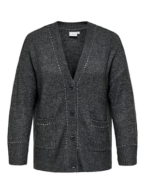 CARELSIE LS STUDS CARDIGAN KNT