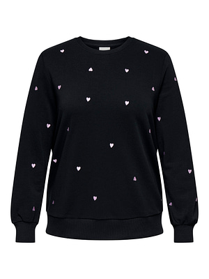 CARMIA LS O-NECK SWEAT W. EMB. JRS