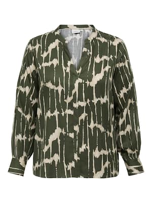 CARJUNIA LIFE LS V-NECK TOP AOP