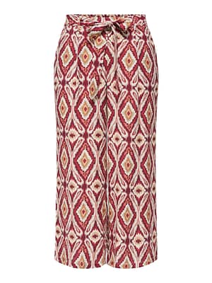 CARMIKASI CULOTTE BELT PANTS AOP