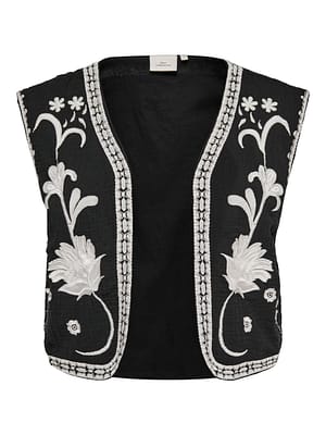 CARTHYRA S/L EMB VEST WVN
