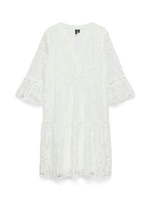 VMCHONEY LACE 3/4 VNECK TUNIC WVN CUR