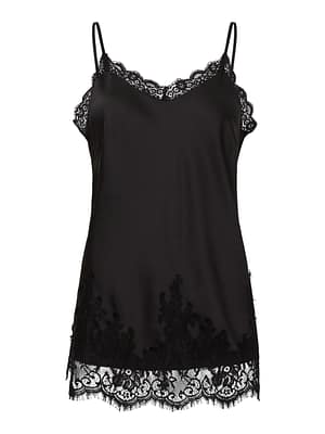 PCJESSA LONG SINGLET W/LACE WVN BC QX