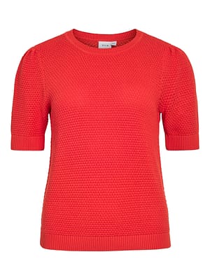 VIDALO O-NECK S/S KNIT TOP - NOOS