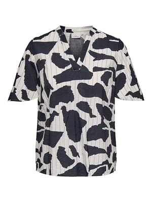 CARMISIA 2/4 V-NECK TOP AOP