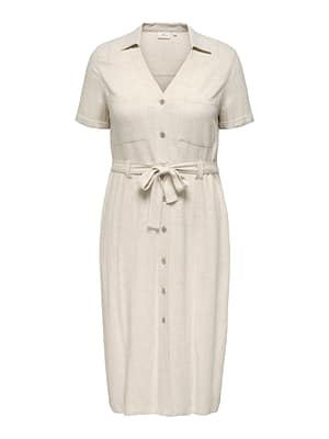 CARSIESTA SS LIN BL SHIRT DRESS PNT NOOS