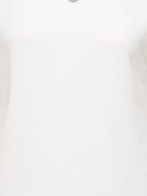 CARMETTA LIFE V-NECK SS TOP WVN NOOS