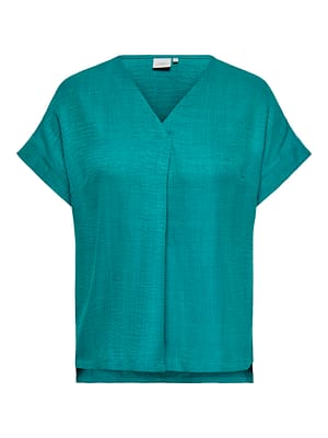 CARBAY S/S V-NECK TOP WVN