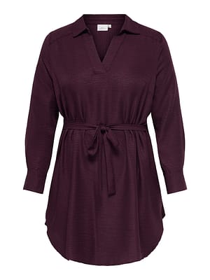 CARBAY L/S V-NECK COLLAR DRESS WVN BF