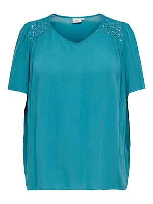 CARSELASI S/S V-NECK TOP WVN